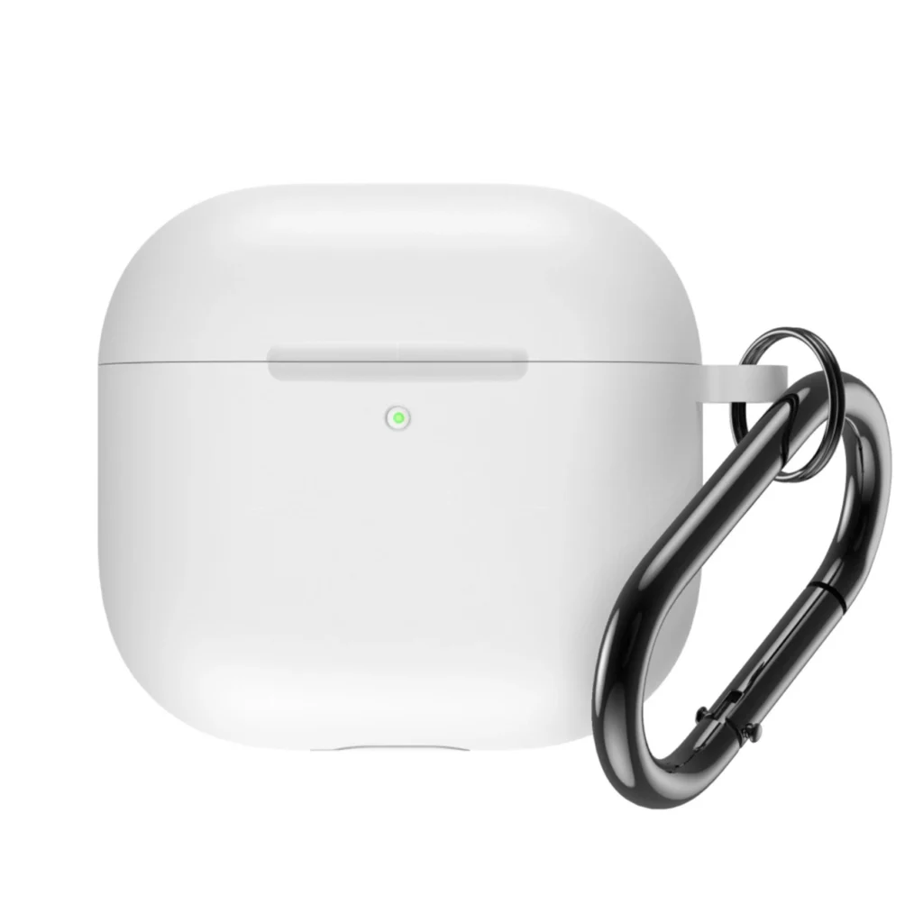 Silicone Case With Carabiner White Kryt AirPods 4