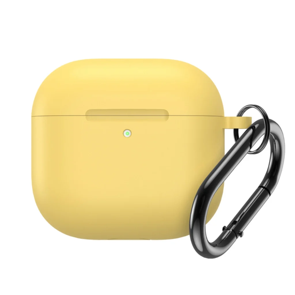 Silicone Case With Carabiner Yellow Kryt AirPods 4