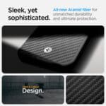 Spigen Enzo Aramid Mag MagSafe Matte Black Kryt iPhone 16e