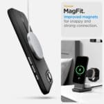 Spigen Enzo Aramid Mag MagSafe Matte Black Kryt iPhone 16e