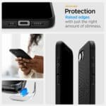 Spigen Liquid Air Mag MagSafe Matte Black Kryt iPhone 16e