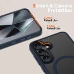 Tech-Protect Magmat MagSafe Matte Navy Kryt Samsung Galaxy S25