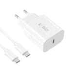 Tech-Protect Nc20W 1-Port Network Charger Pd20W + Type-C Cable White