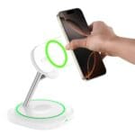 Tech-Protect Qi15W-A46 3In1 Magnetic MagSafe Wireless Charger White