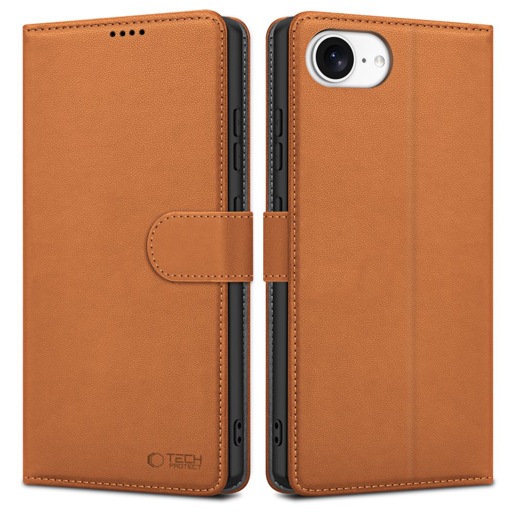 Tech-Protect Wallet Saddle Brown Kryt iPhone 16e