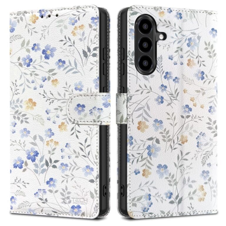 Tech-Protect Wallet Spring Flowers Kryt Samsung Galaxy A56 5G