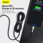Baseus Cafule Metal Series Data Cable USB-C Lighting 20W 2m Black