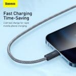 Baseus Dynamic Series Fast Charging Data Cable USB-A Lighting 2.4A 1m Slate Gray