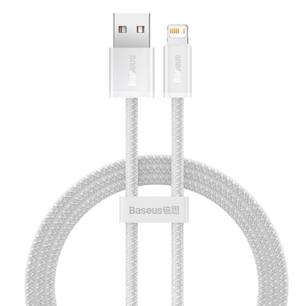 Baseus Dynamic Series Fast Charging Data Cable USB-A Lighting 2.4A 1m White