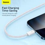 Baseus Dynamic Series Fast Charging Data Cable USB-A Lighting 2.4A 1m White