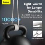 Baseus Dynamic Series Fast Charging Data Cable USB-A USB-C 100W 2m White