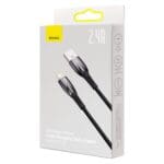 Baseus Glimmer Series Fast Charging Data Cable USB-A Lighting 2.4A 2m Black