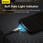 Baseus Glimmer Series Fast Charging Data Cable USB-A USB-C 100W 1m Black