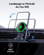 Baseus MagPro Magnetic Holder with Wireless Charging 15W Black