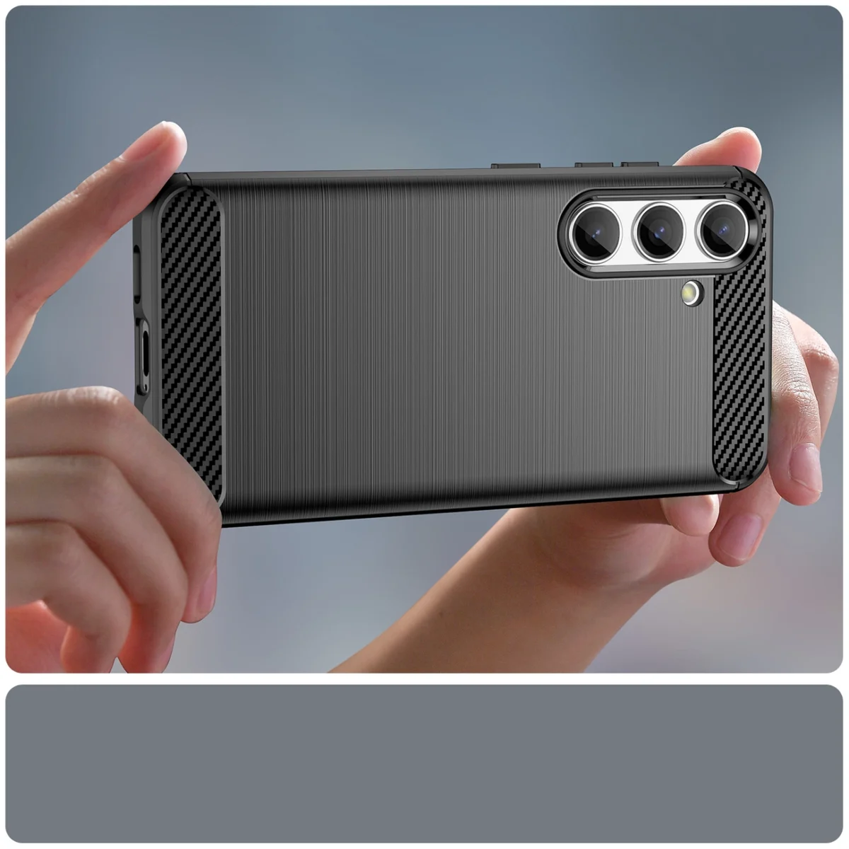 Carbon Flexible Silicone Carbon Cover Black Kryt Samsung Galaxy S24