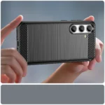 Carbon Flexible Silicone Carbon Cover Black Kryt Samsung Galaxy S24