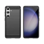 Carbon Flexible Silicone Carbon Cover Black Kryt Samsung Galaxy S24
