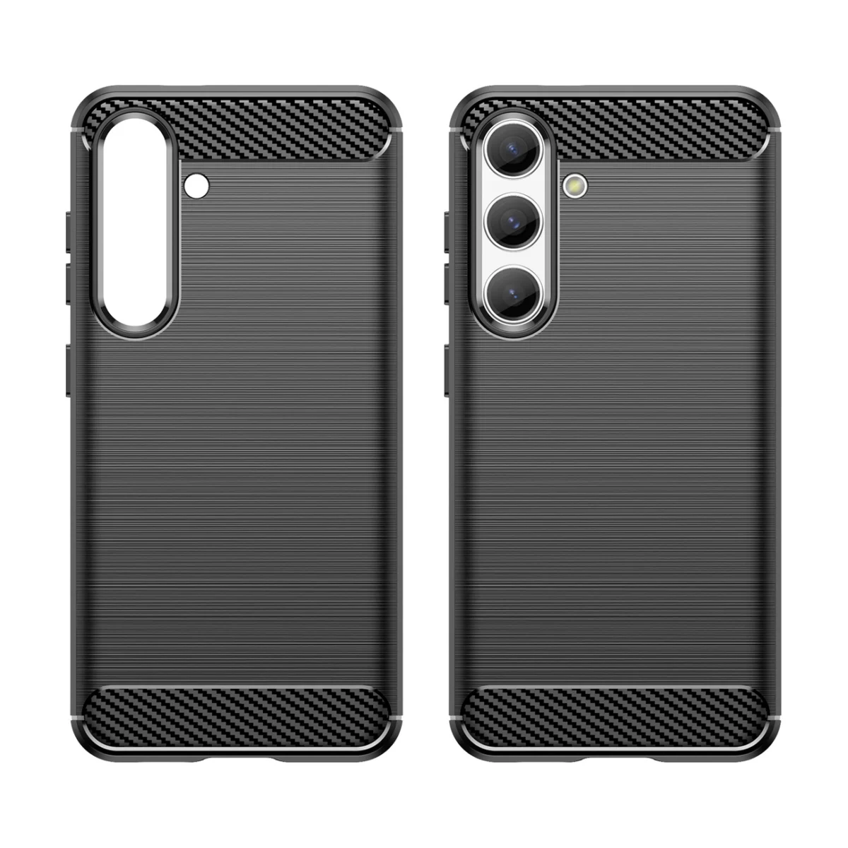 Carbon Flexible Silicone Carbon Cover Black Kryt Samsung Galaxy S24