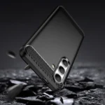 Carbon Flexible Silicone Carbon Cover Black Kryt Samsung Galaxy S24