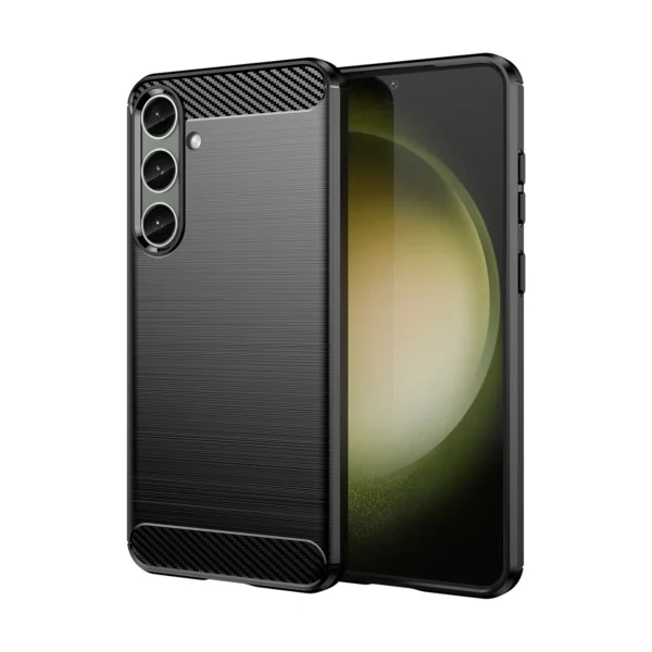 Carbon Flexible Silicone Carbon Cover Black Kryt Samsung Galaxy S24 Plus