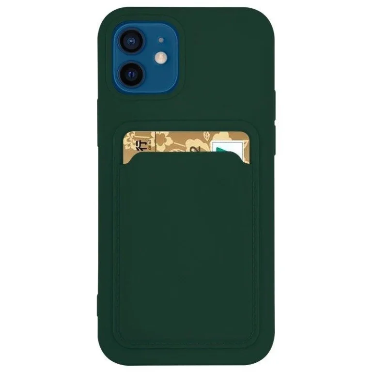 Card Silicone Wallet With Card Slot Documents Dark Green Kryt Samsung Galaxy A42 5G