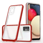 Clear 3In1 (166) Frame Gel Cover Red Kryt Samsung Galaxy A03s