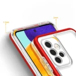 Clear 3In1 Frame Cover Gel Red Kryt Samsung Galaxy A73
