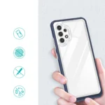 Clear 3In1 Frame Gel Cover Blue Kryt Samsung Galaxy A72