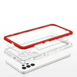 Clear 3In1 Frame Gel Cover Red Kryt Samsung Galaxy A32 5G
