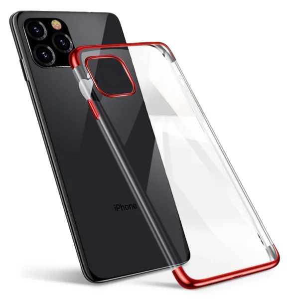 Clear Color TPU Gel Cover With A Metallic Frame Red Kryt Samsung Galaxy A13 5G