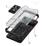 Crystal Ring Kickstand Tough Rugged Cover Red Kryt Samsung Galaxy A72
