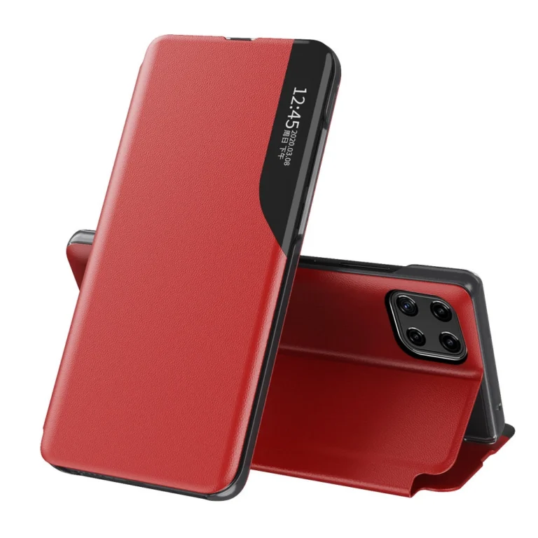 Eco Leather View Elegant Bookcase Type With Kickstand Red Kryt Samsung Galaxy A22 4G