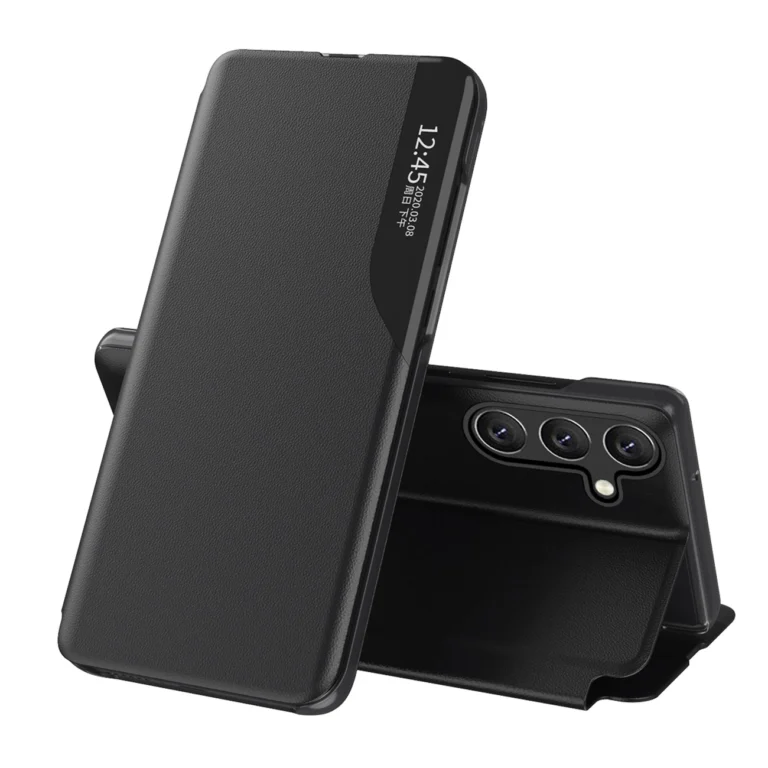 Eco Leather View With Flip And Stand Black Kryt Samsung Galaxy S24 Fe