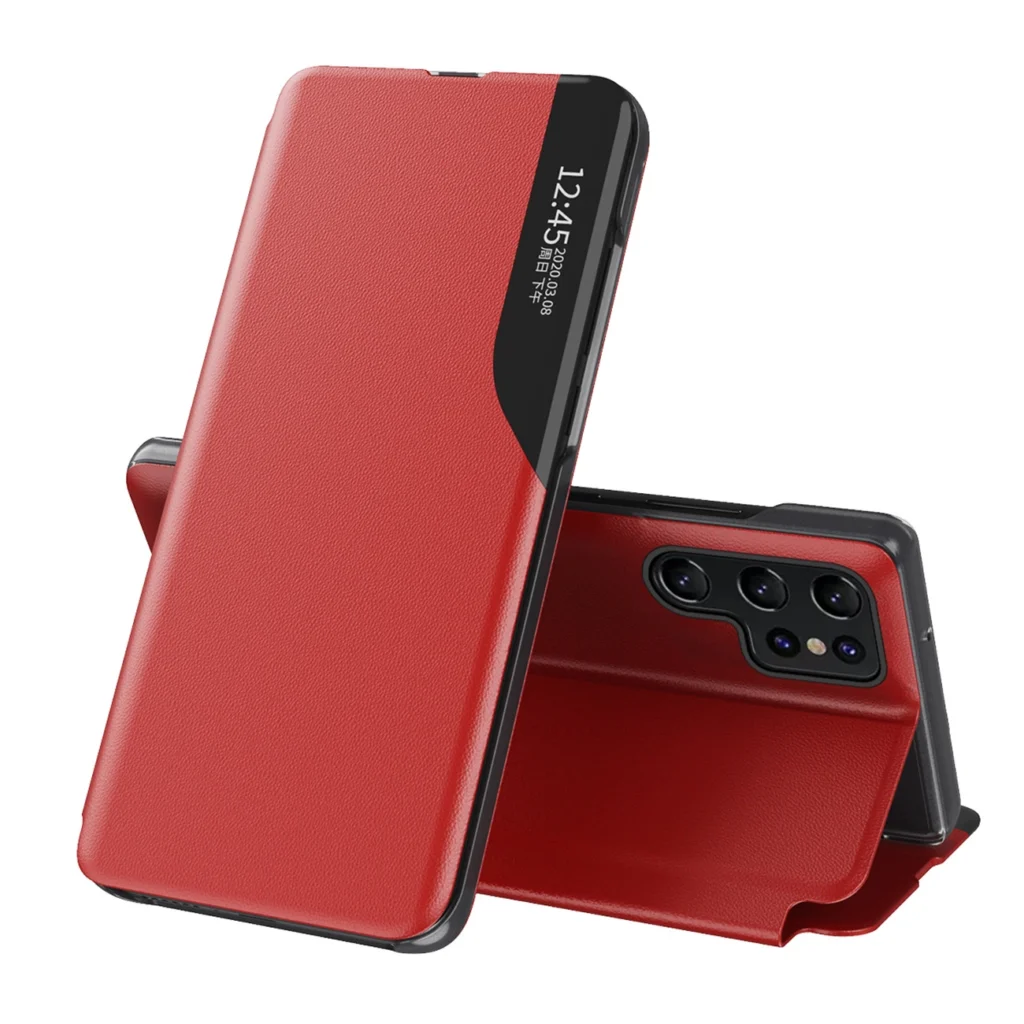 Eco Leather View With Flip And Stand Red Kryt Samsung Galaxy S25 Ultra