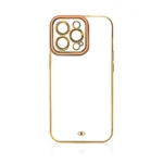 Fashion Gold Frame Gel Cover Gold Kryt Samsung Galaxy A12