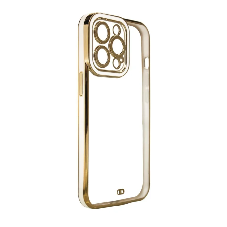 Fashion Gold Frame Gel Cover White Kryt Samsung Galaxy A12