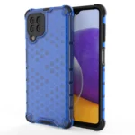 Honeycomb Armor Cover With TPU Bumper Blue Kryt Samsung Galaxy A22 4G