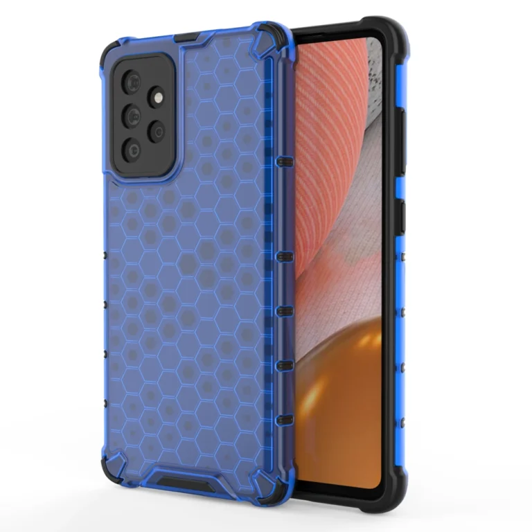 Honeycomb Armor Cover With TPU Bumper Blue Kryt Samsung Galaxy A72