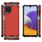 Honeycomb Armor Cover With TPU Bumper Red Kryt Samsung Galaxy A22 4G