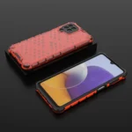 Honeycomb Armor Cover With TPU Bumper Red Kryt Samsung Galaxy A22 4G