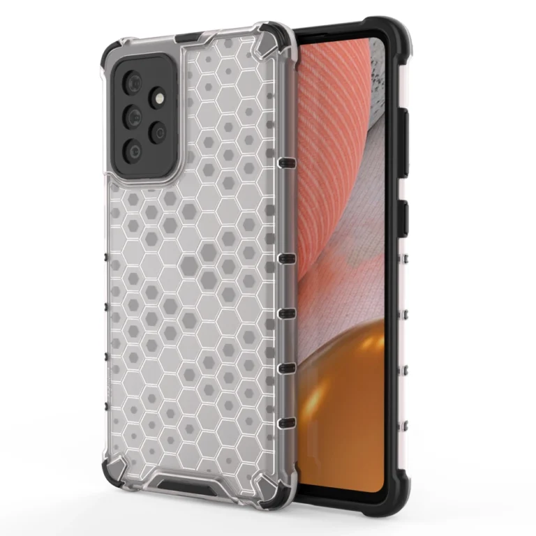 Honeycomb Armor Cover With TPU Bumper Transparent Kryt Samsung Galaxy A72