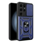 Hybrid Armor Camshield Armored With Camera Cover Blue Kryt Samsung Galaxy S24 Ultra