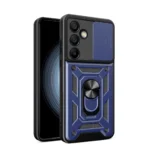 Hybrid Armor Camshield With Camera Cover And Metal Ring Blue Kryt Samsung Galaxy S24 Fe