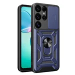 Hybrid Armor Camshield With Camera Cover And Metal Ring Blue Kryt Samsung Galaxy S25 Ultra