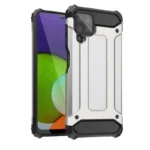 Hybrid Armor Tough Rugged Cover Silver Kryt Samsung Galaxy A22 4G
