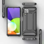 Hybrid Armor Tough Rugged Cover Silver Kryt Samsung Galaxy A22 4G