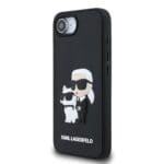 Karl Lagerfeld 3D Rubber Karl and Choupette Black Kryt iPhone 16e