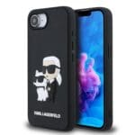 Karl Lagerfeld 3D Rubber Karl and Choupette Black Kryt iPhone 16e