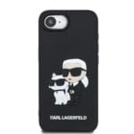 Karl Lagerfeld 3D Rubber Karl and Choupette Black Kryt iPhone 16e