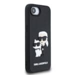 Karl Lagerfeld 3D Rubber Karl and Choupette Black Kryt iPhone 16e